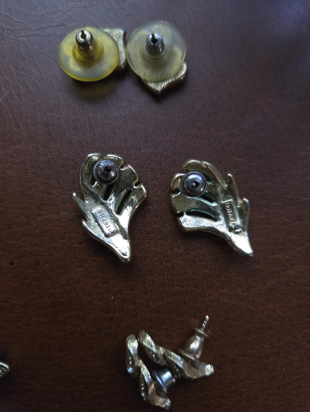 Lot Bundle Vintage Gold Chunky Earrings - Picture 8 of 9